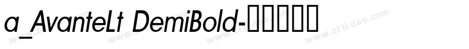 a_AvanteLt DemiBold字体转换